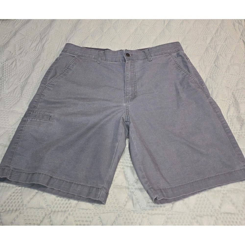 Brahma Canvas Shorts Mens 36 Gray Relaxed Fit 9 in Inseam Stretch UtilityHiking‎